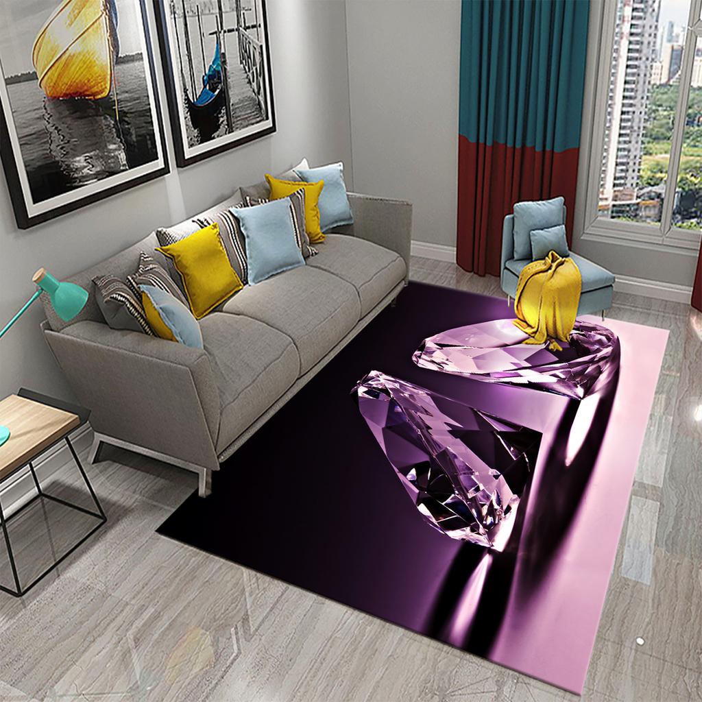Living room balcony bedroom floor mat soft children's room rug casual rug bathroom non-slip rug sparkling diamond rug
