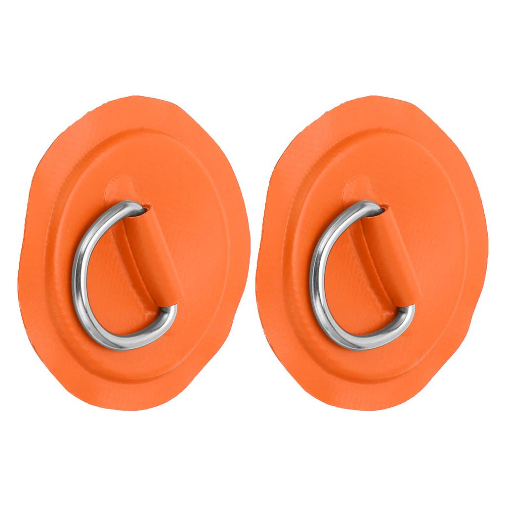D Ring Pad Patch PVC Inflatable Boat Raft Dinghy Canoe Surfboard Kayak Tie Down FittingOrange