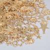 Light Gold Color Random Mix 10/20/30/50pcs Sun Moon Star Charms For Jewelry Making Materials To Make Bracelets Handmade Pendant