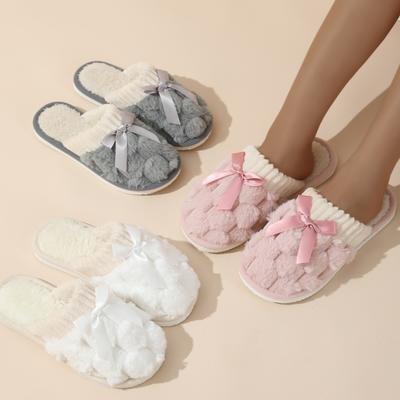 Indoor Warm and Anti-slip Plush Cotton Slippers for Home Use In Autumn and Winter