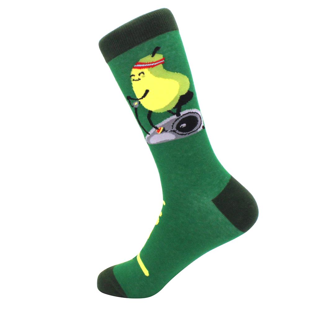 Fashion Funny Mens Socks Hip Hop Harajuku Kawaii Cartoon Cotton Socks Fruit Animal Beer Food Happy Casual Socks Gifts for Men