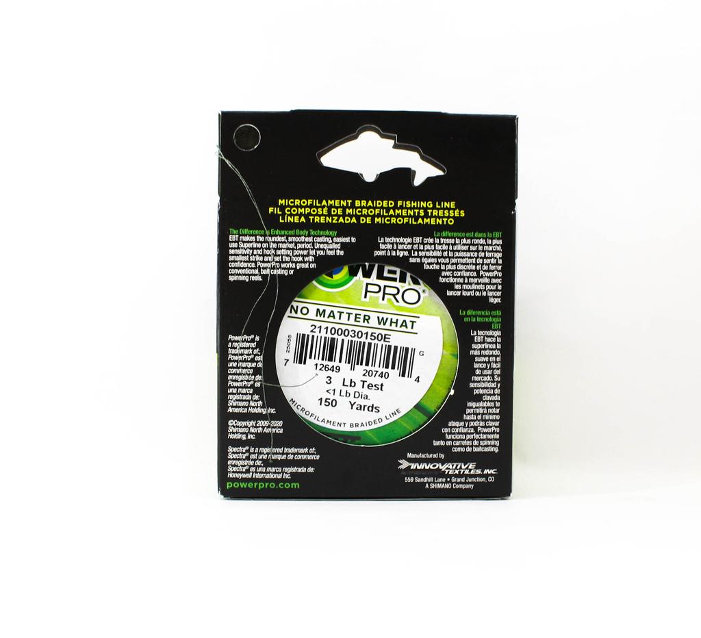 POWER PRO Braided Spectra Line 3lb X 150yds Green (7404)