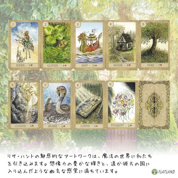 In a Tin Fairy Tale Lenormand Lenormand Cards with Japanese Instruction FLATLAND Authentic [Presented Case] Booklet. Product.