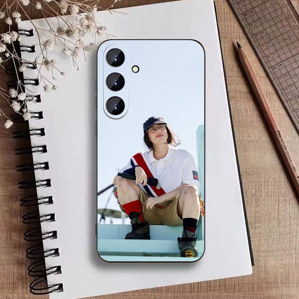 S-Singer B-Billie Eilish  Phone Case For Samsung Galaxy A73,A72,A71,A70,A52,A51 Others Soft Black Cover
