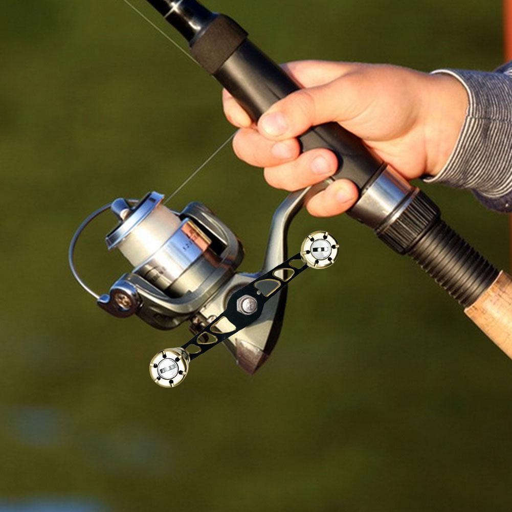 Fishing Reel Arm Aluminum Alloy Baitcasting Fishing Reel Rocker Dual Grip Handle Fishing Accessories