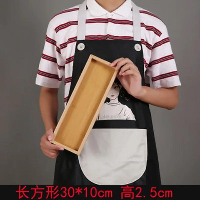 Wooden Bamboo Serving Tray Tea Cup Saucer Trays Fruit Plate Storage Pallet Plate Decoration Japanese Food Rectangular Plate