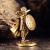 Vintage Brass Spartan Warrior Statue Twelve Types of Rome Soldier Models Figurine Game Props Desktop Ornaments Home Craft Decor