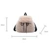 Plüsch Rucksack Damen Klein Niedlich Kordelzug Flauschige Tasche Einfarbig Weicher Rucksack Winter Warm Kunstfell Schulter Rucksack