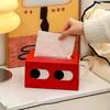Rectangle Shape Cartoon Tissue Box Big Eyes Desktop Tissue Case Paper Towel Holder  Living Room