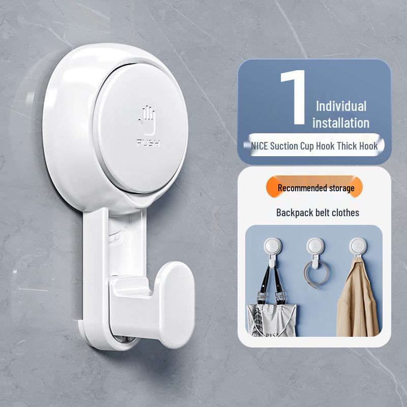 Seamless Vacuum Suction Cup Hook for Kitchen & Bathroom