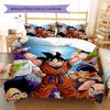 Povlečení se vzorem Son Goku, Sada přikrývky Potah na přikrývku Povlak na polštář Domácí dárek k narozeninám (1 * povlak na peřinu + 2 * povlak na polštář, bez jádra)