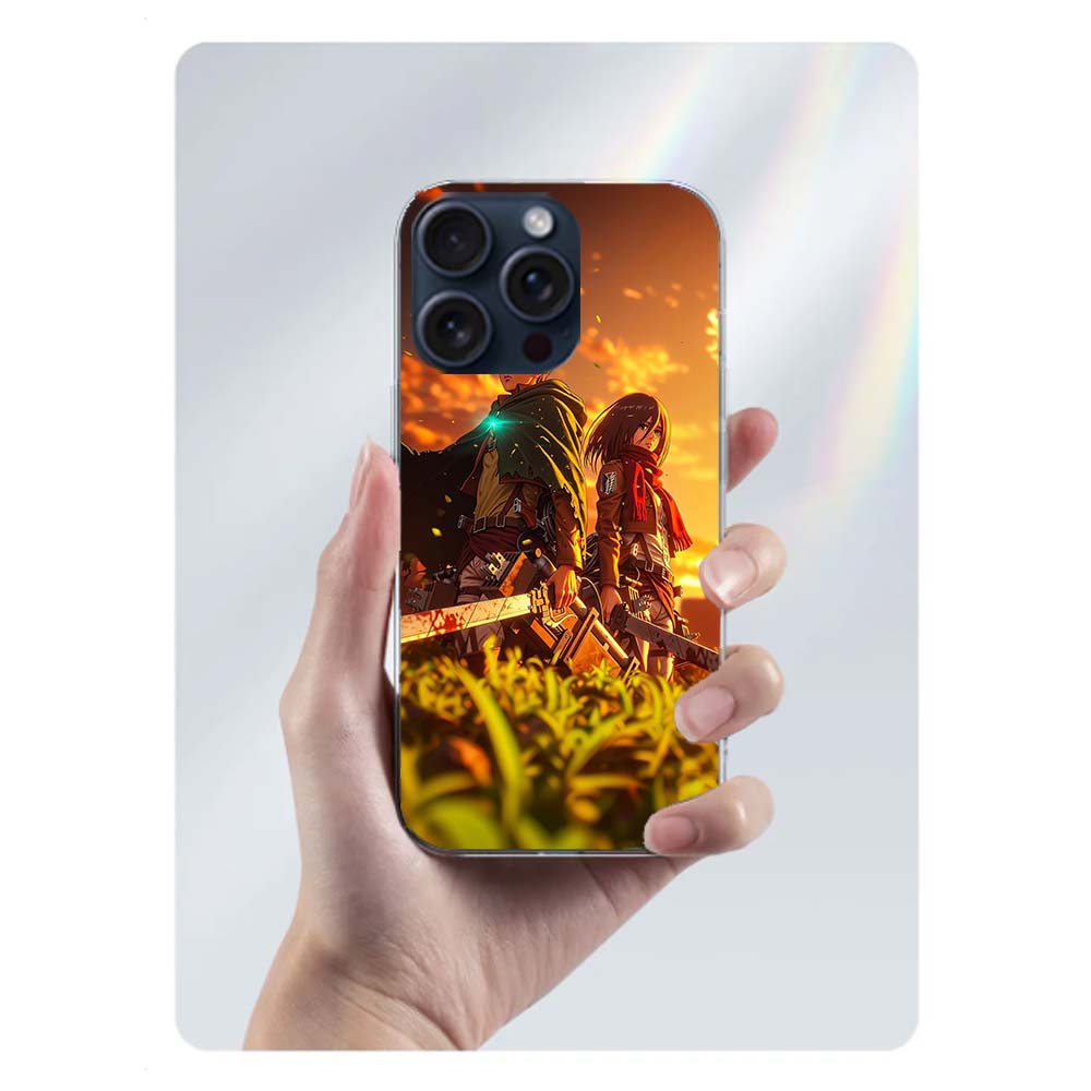 Character MIKASA Clear Phone Case For Iphone 17 Air 16 Pro Max 15 Pro 14 Plus 17E 16E 11 13 12 Mini Cover Cases Fundas Cell TPU