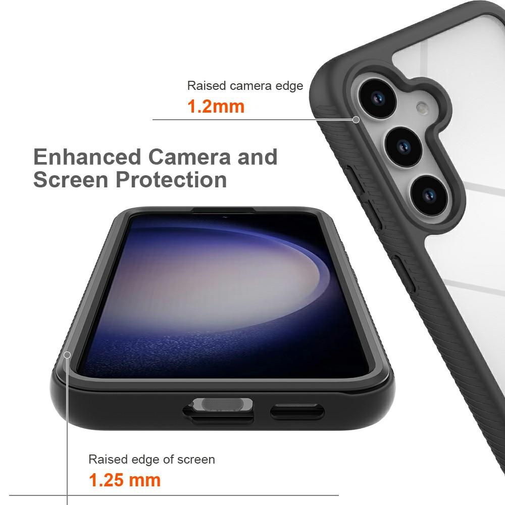 For Samsung Galaxy S24+ Magnetic Case PC+TPU Phone Cover with PET Screen Film All-Around Protection