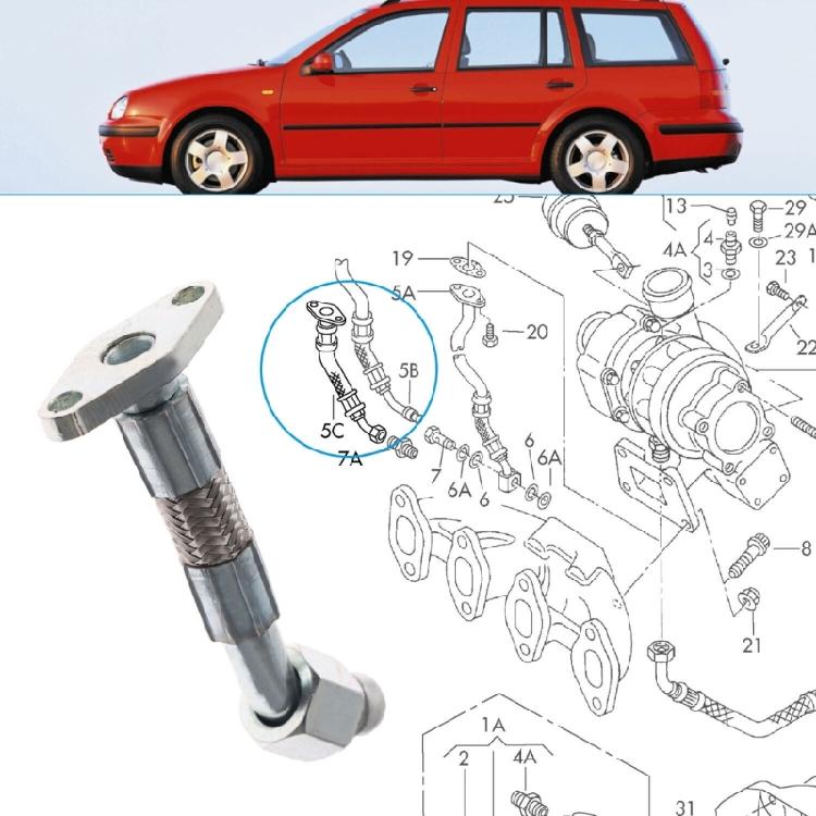 Turbocharger Oil Return Pipe Tube 038145736C for Golf