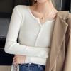 Knit Sweater Women Spring Autumn Base Layer Slim Long Sleeve Black Tight Top