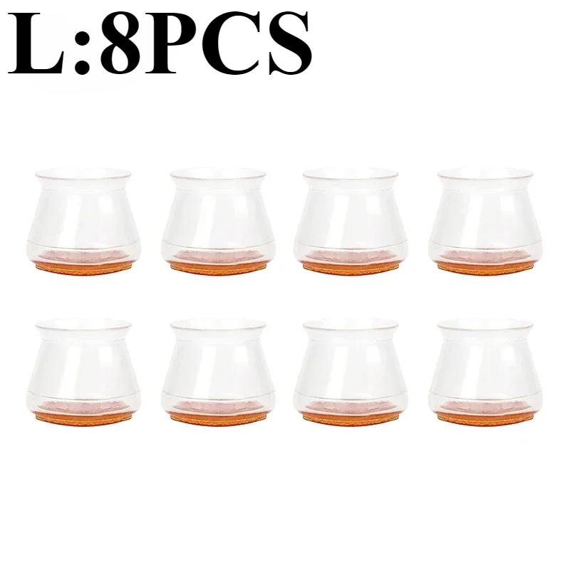 16/4 buc protectori pentru picioare de scaun pentru podele din lemn masiv, husă pentru picioare de mobilier din silicon pentru protejarea podelelor de zgârieturi