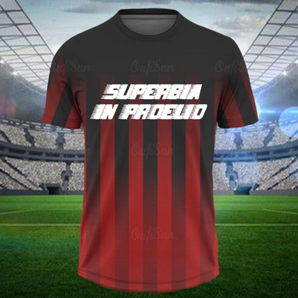 

Летняя мужская футболка Футбольная спортивная одежда Повседневная одежда с коротким рукавом в полоску с принтом Быстросохнущая одежда Спортивная футболка для активного отдыха Футболки 5XL