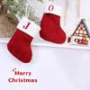 Calcetines Navideños Alphabet Letters Christmas Knitting Stocking Tree Pendant Decorations Christmas Socks Red Snowflake