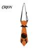 Halloween Cosplay Props Glitter Felt Tie, Skull Pumpkin Ghost Spider Bat Print Necktie Holiday Celebration Tie for Kids Adults, Adjustable Neck