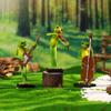 Musical Instrument Frog Figurine Cello Violin Saxophone Bass Frog Statue Resin Sculpture