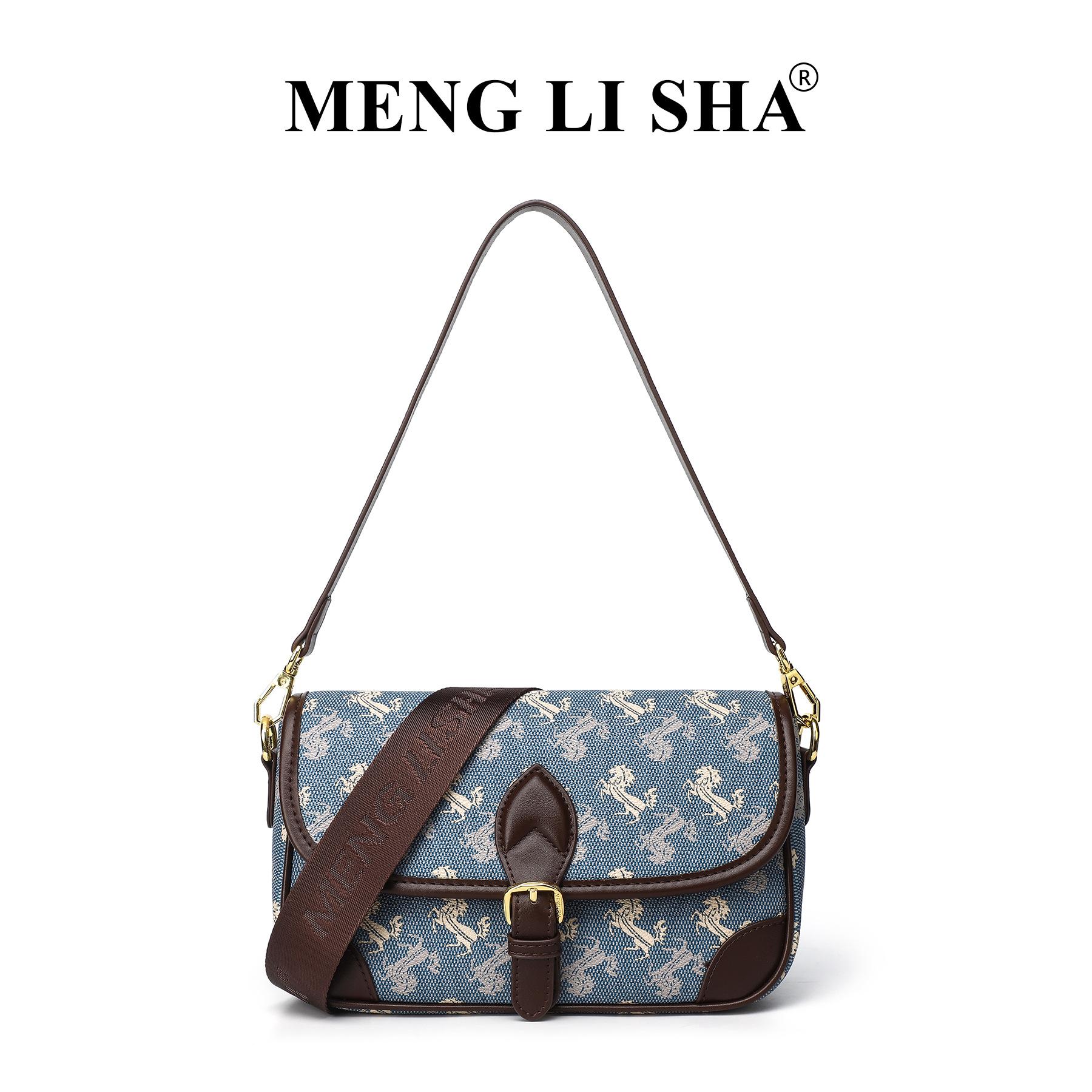 Premium Sense Saddle Bag Women s 2 New Printed Temperament Women s Underarm Shoulder Bag Versatile Messenger Bag