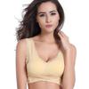 Plus Size Wirefree Sports Bra with Front Cross Buckle, Adjustable Support for Yoga & Running, Lace Trim 