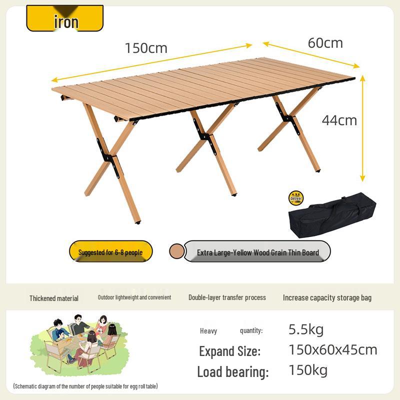 Beechwood Handle Folding Camping Chair – Portable Oxford Cloth Kermit Stool