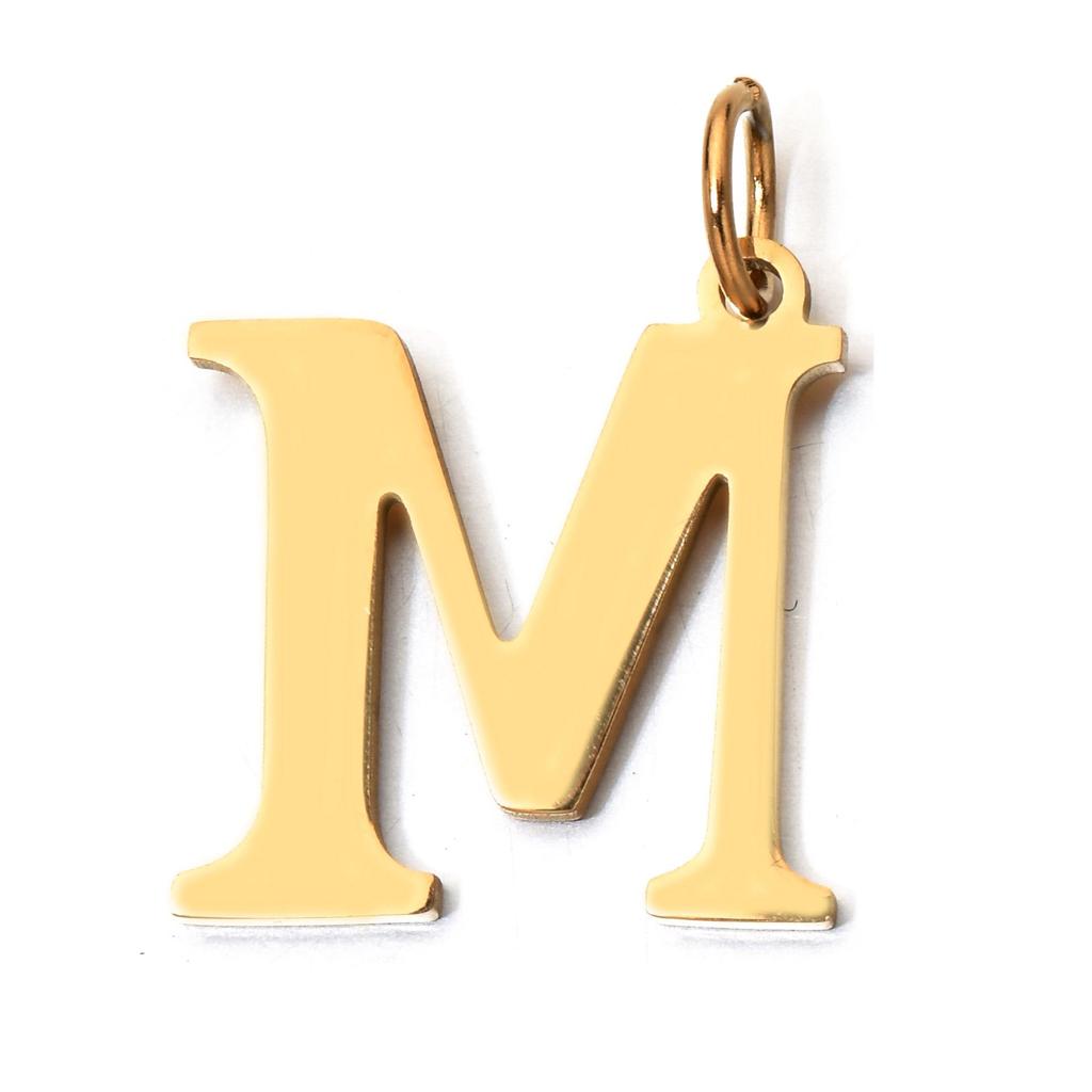 Handmade Stainless Steel English Letter Pendant - Non-Fading Charm