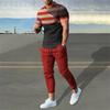 Summer Set Men Oversized T Shirt Pants Sets Print Men's Clothing Casual Tops Trousers Suits Men Tracksuits Sweatpants Outfits