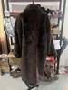 Dark Brown Faux Fur Long Coat - 2024 Winter Collection: Plush, Warm, and Thickened.