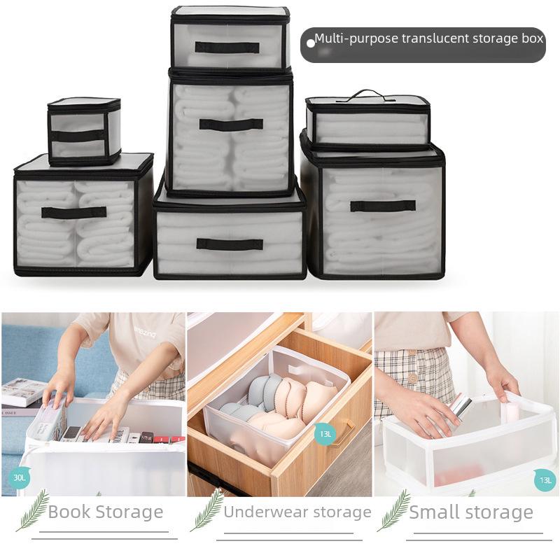 

Durable Transparent Foldable Storage Box for Cosmetics, Books, Toys, Clothing