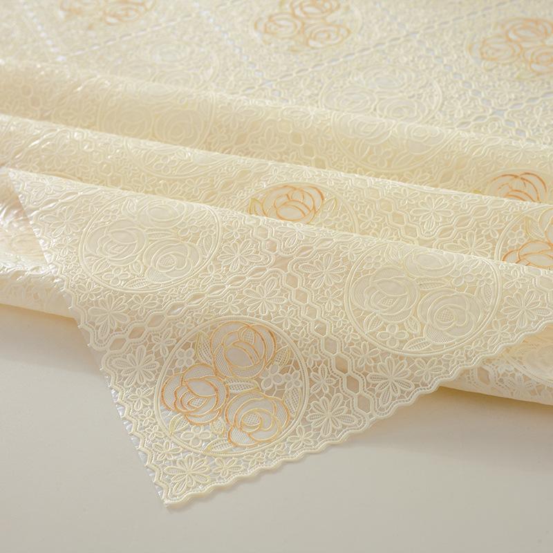 Factory Direct Sales Internet Celebrity Tablecloth Leave-In Waterproof, Oil-Proof And Scalding Rectangular Dining Table Cloth Tablecloth Lace Coffee
