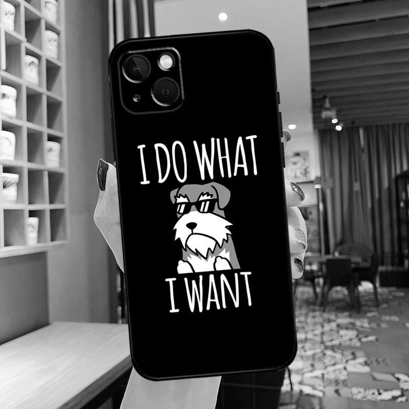

Cartoon Schnauzer Dog Phone Case For iPhone 11 12 13 14 15 16 Pro Max mini Back Cover For iPhone XR X XS Max Plus iPhone 15 Pro