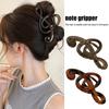 Fashion Leopard Mobius Strip Shape Hair Claw Clip For Women Large Size Barrettes Musical Note Hairpin Ponytail Hair Accessories