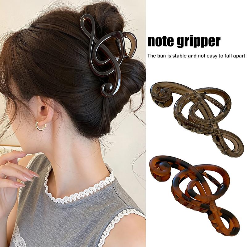 Fashion Leopard Mobius Strip Shape Hair Claw Clip For Women Large Size Barrettes Musical Note Hairpin Ponytail Hair Accessories