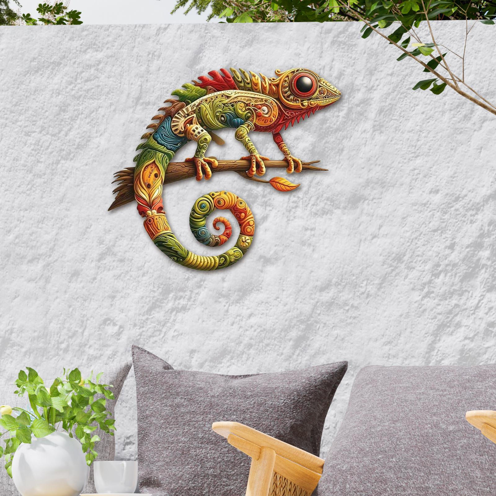 

Металлический настенный декор Подвесное реалистичное украшение для уличного забора 30cm