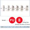 Vernickelter Kupfer-Luft-Schnellkupplung für Schlauchrohr Außendurchmesser 4MM 6 8 10 12 14 16MM Schnelle Verbindung KPV KPE PM PZA