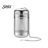 Mesh Tea Brewer with Lid Strainer Stainless Steel Infuser Fine Easy-open Sieve Ball Chain Hook for Loose Leaf Spices Reliable Filter