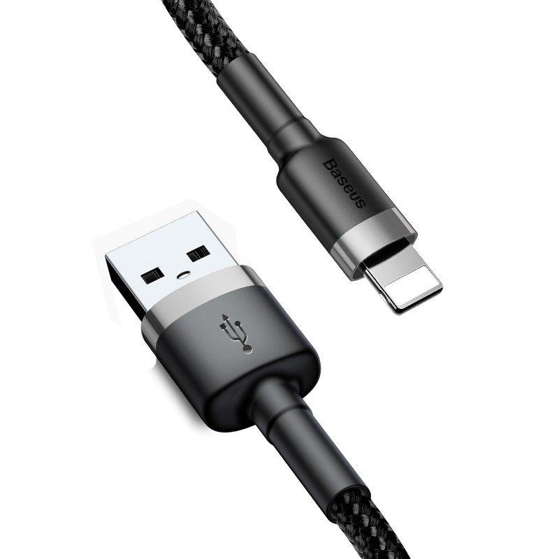 Kabel Lightning Usb Baseus Cafule 2A 3M (Szaro-Czarny)