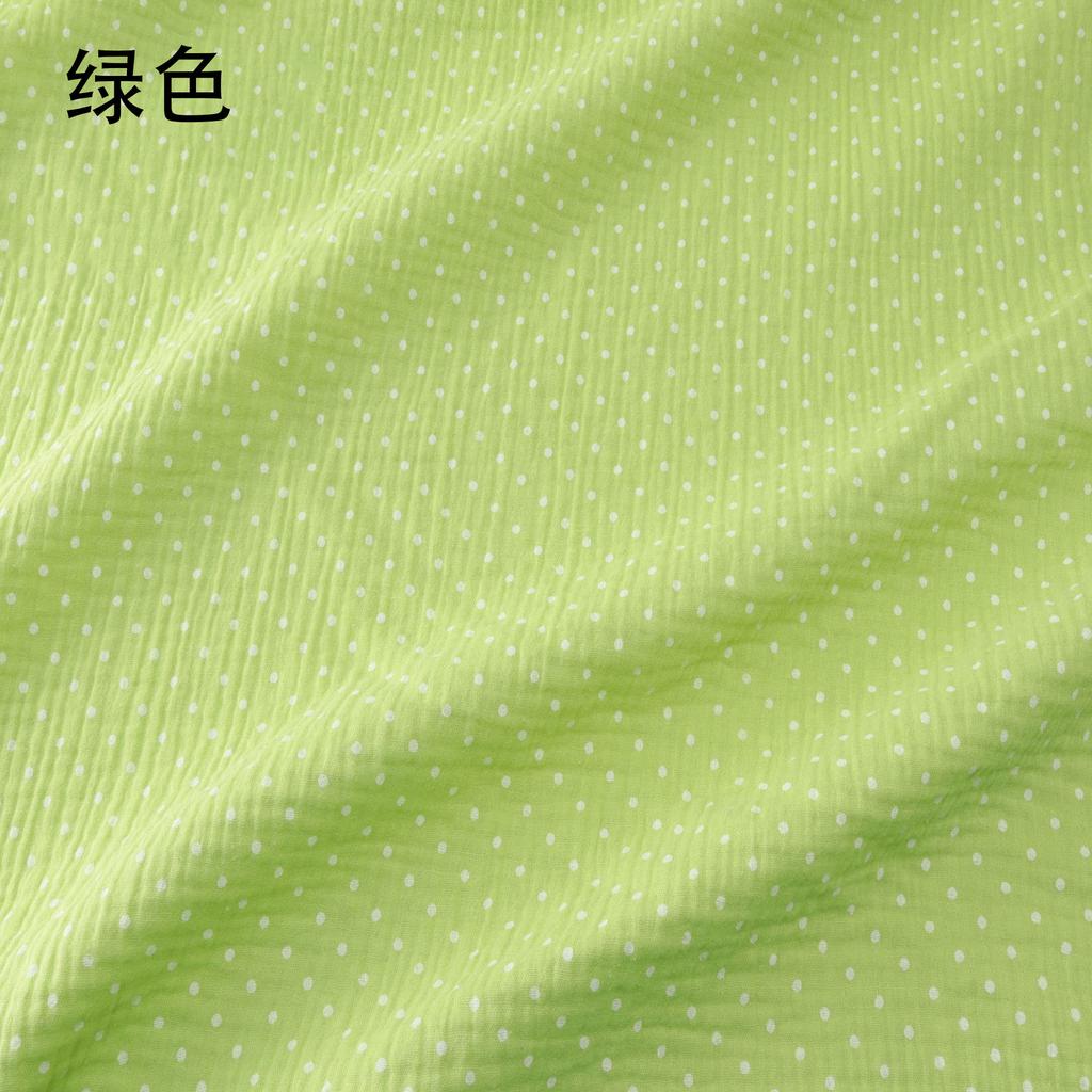 Soft Dot Print Cotton Sewing Fabric Crepe Double Layer Gauze Cloth Cotton Skirt Pajama Cotton Fabric 100*135cm