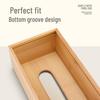 Bamboo Wood Flip-Top Tissue Box