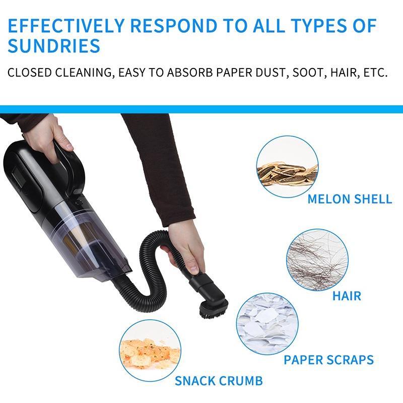 Powerful Wireless Vacuum Cleaner Home And Car Computer with LED Display Light Portable Auto Vacuum Cleaner Robot 250W