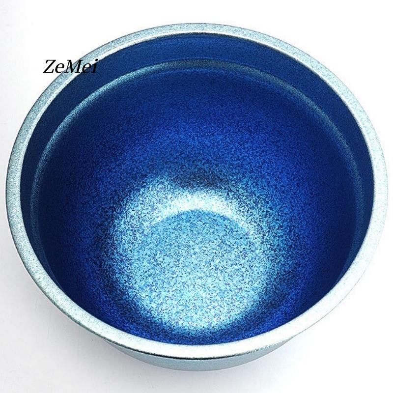 European Style Circle Shape Fruit Bowl,Silver Pure Titanium Double-Wall Plate Home Food Tray,Vegetable Washing Basin Decoration