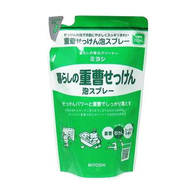 MIYOSHI Bubble Spray Baking Soda Soap Universal Cleaning Liquid Refill, 300 G