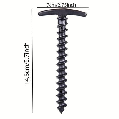 10 Stück Outdoor Camping Hering Schraubhering Nylon Spirale Kunststoff Erdhering Zeltzubehör Geeignet für Campingzelte