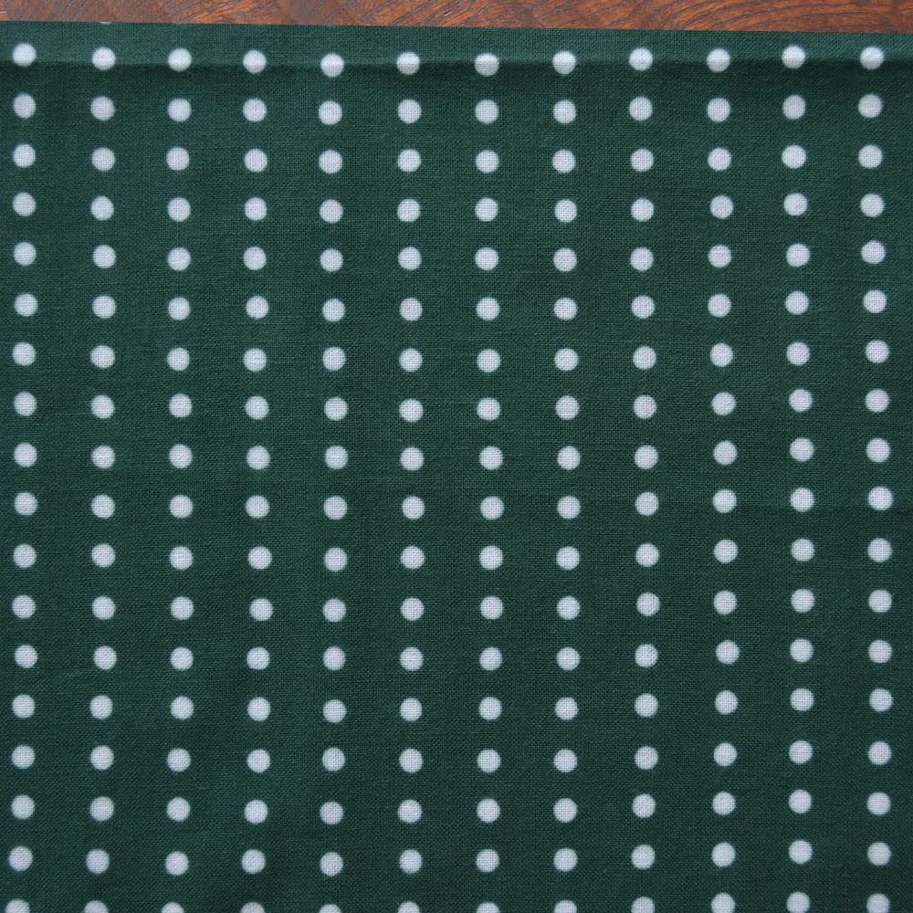 IKS Tenugui Hand Made in 34 x Polka Ground Prime Fabric Chū-sen Towel, Japan, 88cm, Dots, "Mame-shibori Khaki" Color, 100% Cotton, (Unfinished)