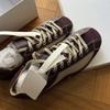 2025 New Lace-up Color Matching German Training Shoes Women's Niche Design Leather Versatile Casual Shoes Retro Round Head Flat Shoes