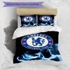 3pcs Football Team (35) Design Cover Set - HD Printed Bedding with 1 Cover and 2 Pillowcases - Perfect for Home and Dorm Decor