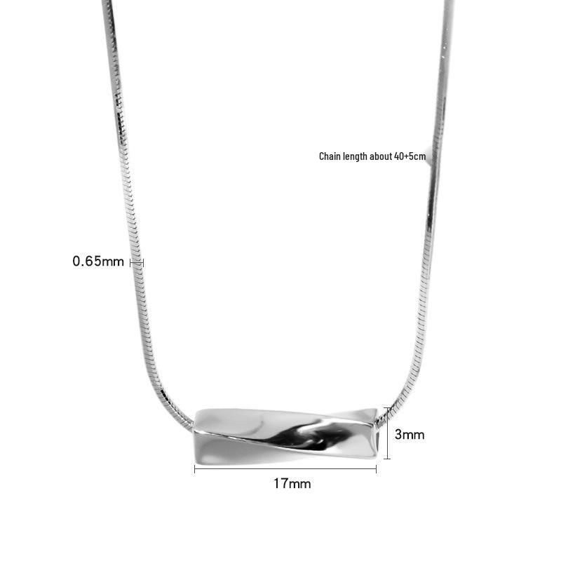 

Женское колье из стерлингового серебра 925 пробы на ключицу, «змеиная кость» - Ювелирный аксессуар в стиле хай-энд «инс» 925 Silver серебряный