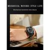SANDA New Mechanical Men's Watch Calendar Digital Fashion Versatile Leather Fluorescent Men's Watch